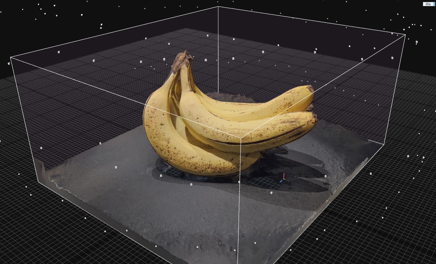 Reconstructed model inside its spatial bounding box