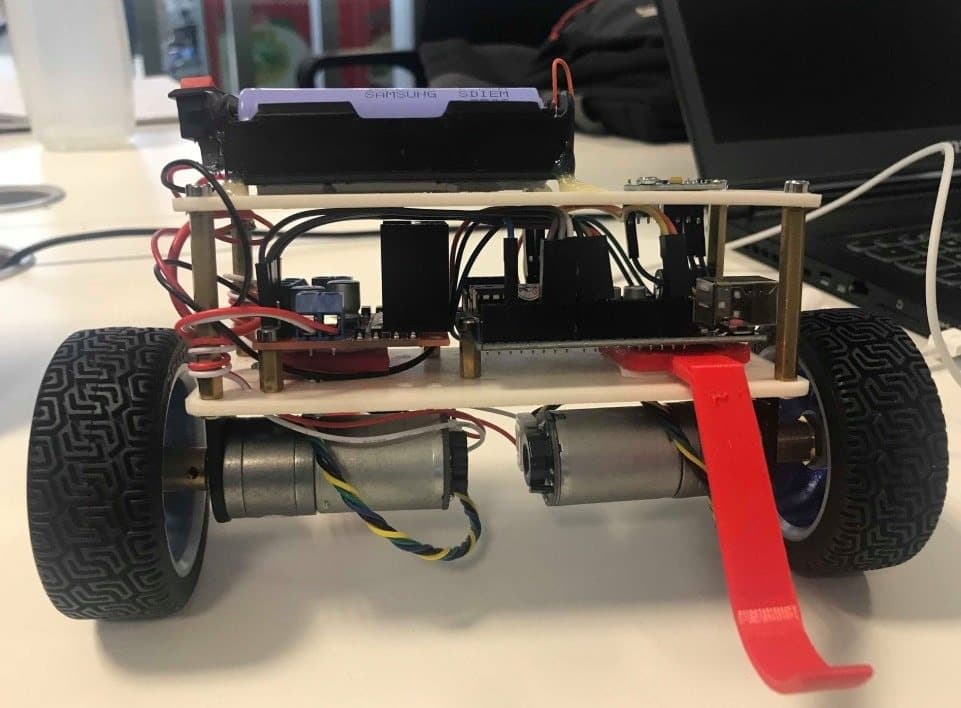 The built prototype on the bench