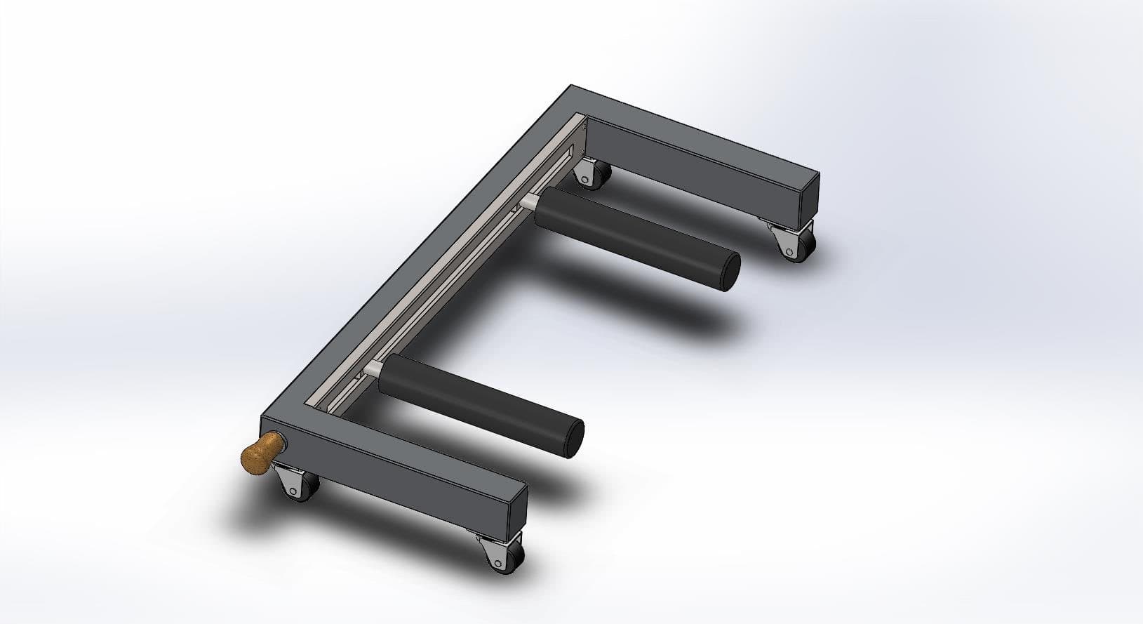 Final CAD model of the wheel changing device